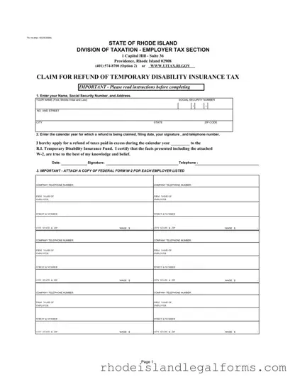 Free Rhode Island Tx 16 Form